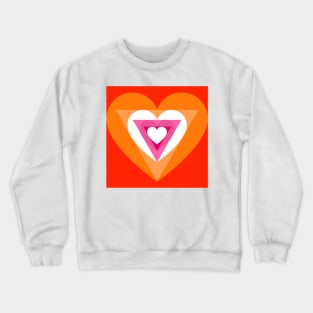 Lesbian hearts Crewneck Sweatshirt